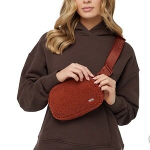 Lole copper color soft fleece unisex belt bag